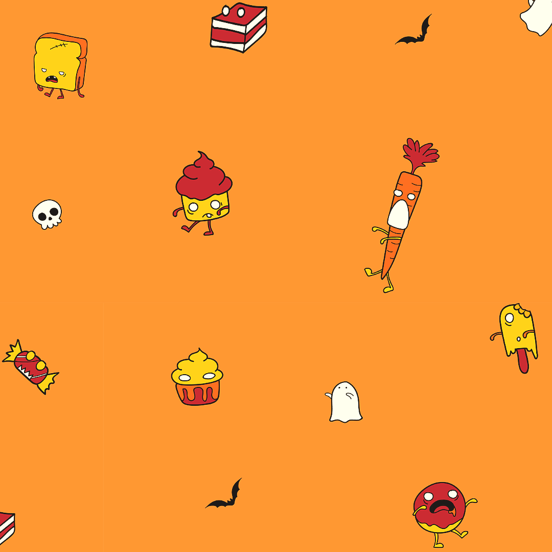 Zombie Snacks Halloween Orange - Adult Unisex